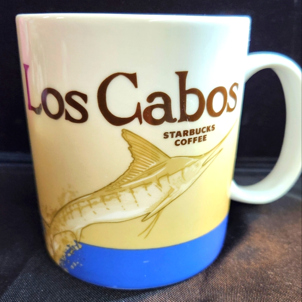 Starbucks Los Cabos Mexico Swordfish 16 oz Global Icon Collector Coffee Mug Cup
